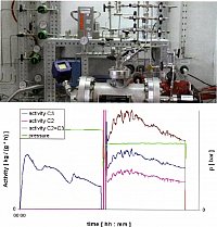 Reactor with measuring plot