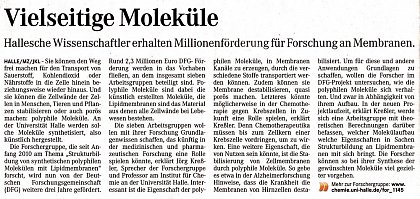 Artikel aus der Mitteldeutschen Zeitung vom 15.03.2013