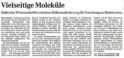Artikel aus der Mitteldeutschen Zeitung vom 15.03.2013