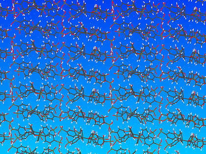 The columnar arrangement promotes proton movement along the stacks