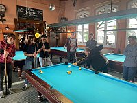 Some very serious billiard play going on